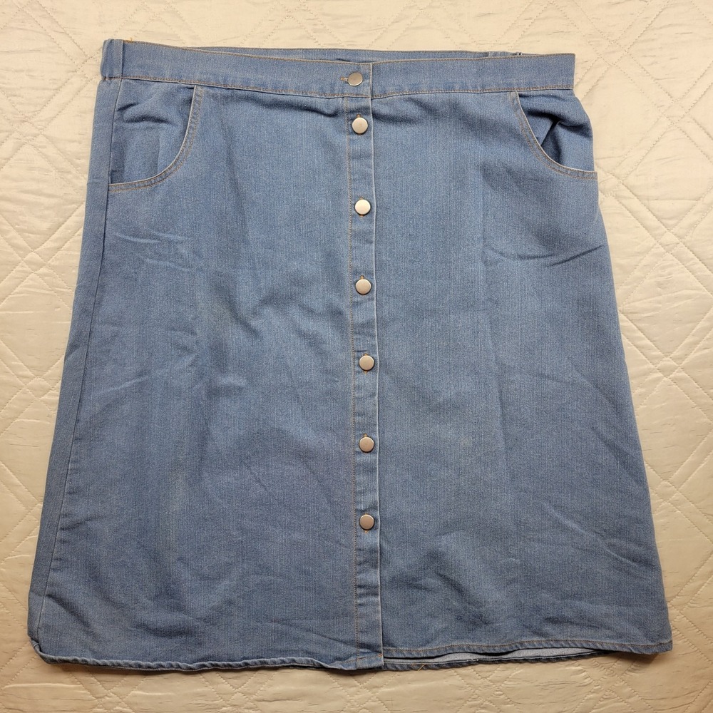 Jennifer‎ Lauren Plus button front jean skirt size 3X